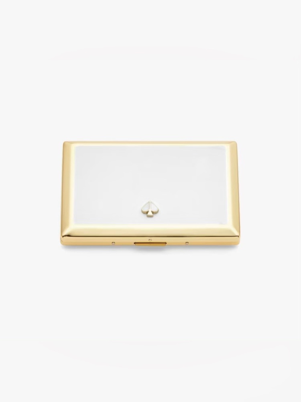 Kate Spade White and Gold Spade Street ID/Card Holder *Minor Flaws*